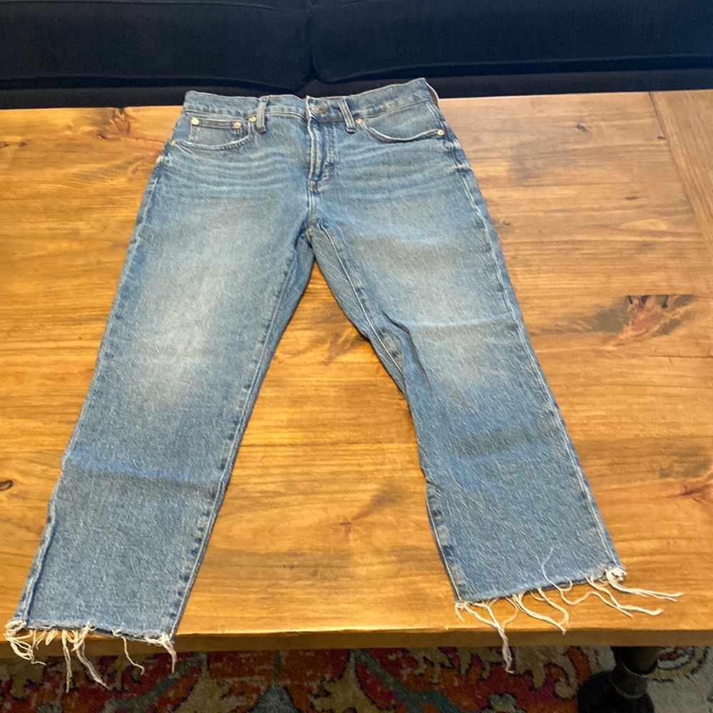 Madewell perfect vintage ankle cutoff jeans
